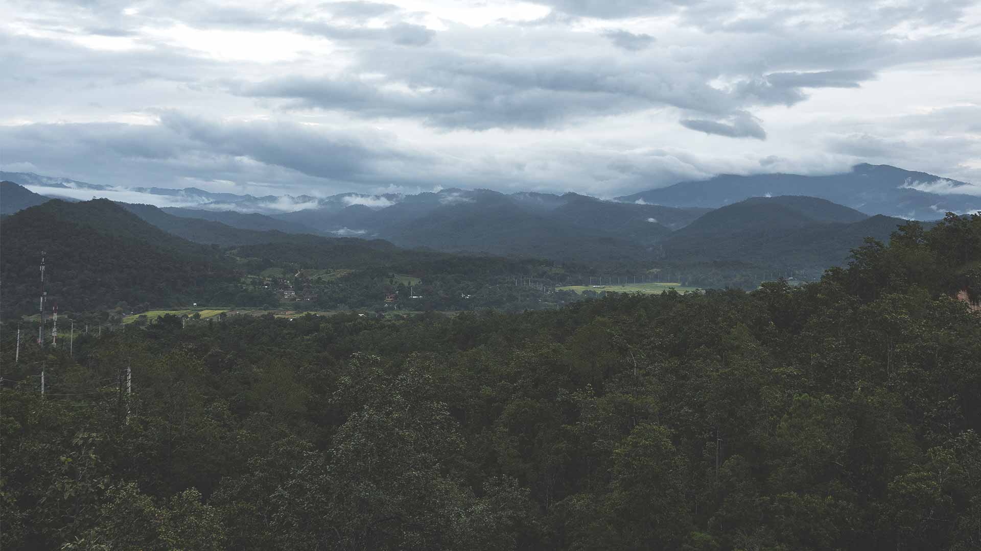 Pai Canyon Aussicht auf Landschaft und Gebirge